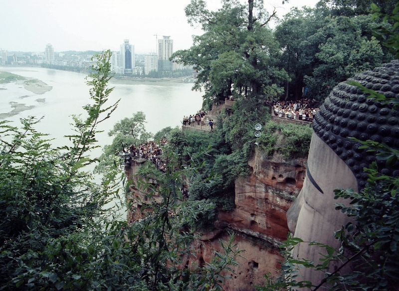 buddha overlooks town, Leshan China.jpg