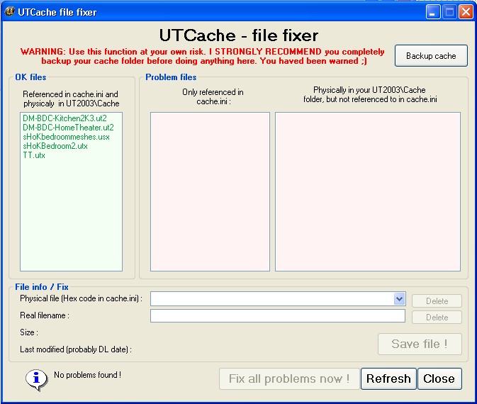 Fixes any problems you might have in your cache